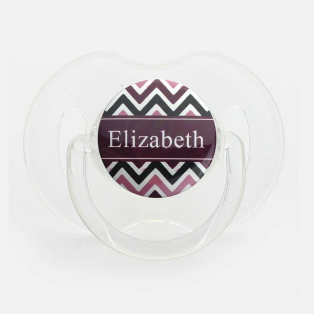 Personalized Name Purple Chevron Baby Pacifier Personalized Name Purple Chevron Baby Pacifier